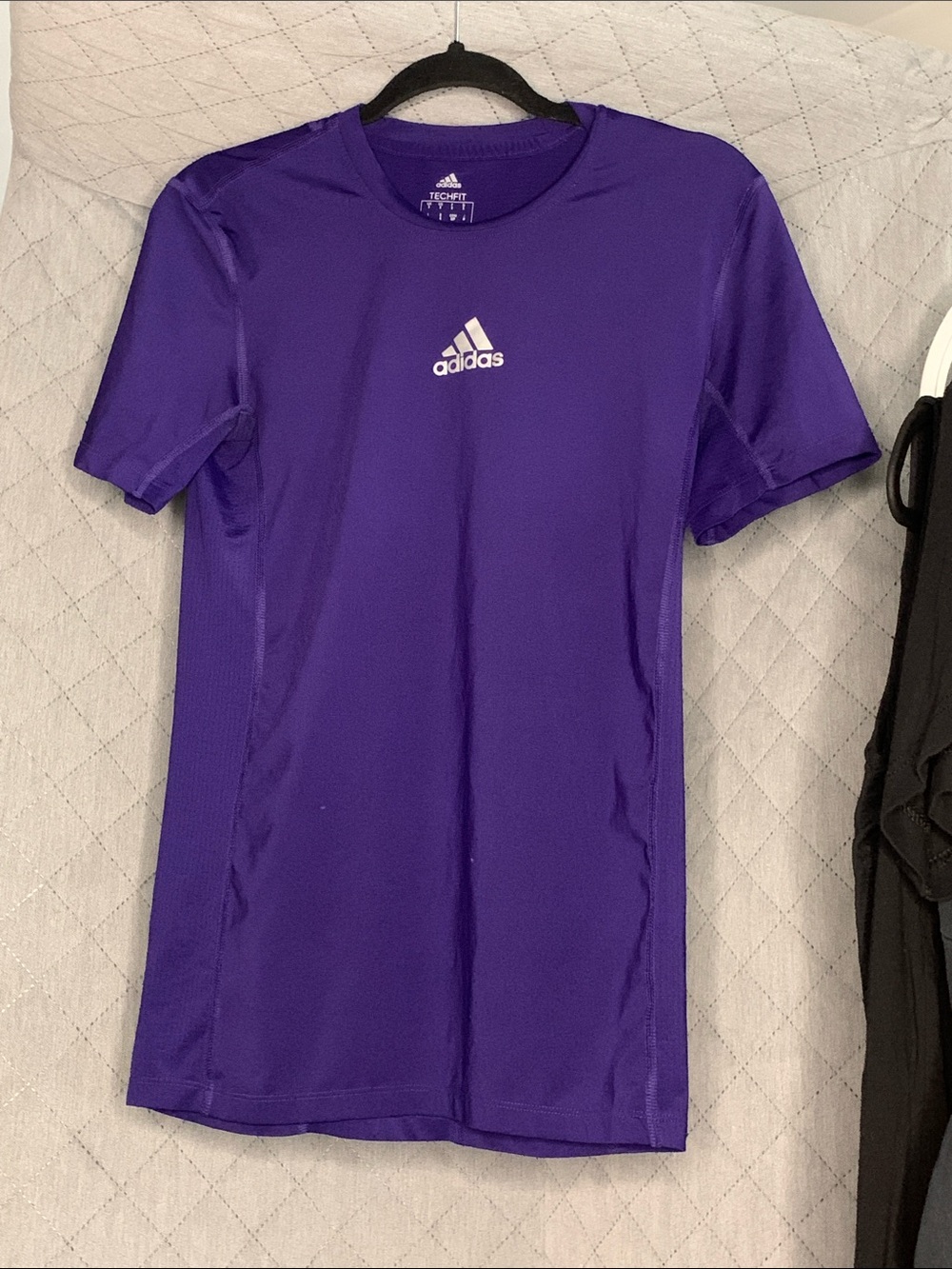 #205 Adidas Purple Short Sleeve Techfit Performance Tee